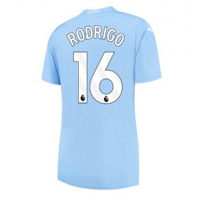 Lacne Ženy Futbalové dres Manchester City Rodri Hernandez #16 2023-24 Krátky Rukáv - Domáci